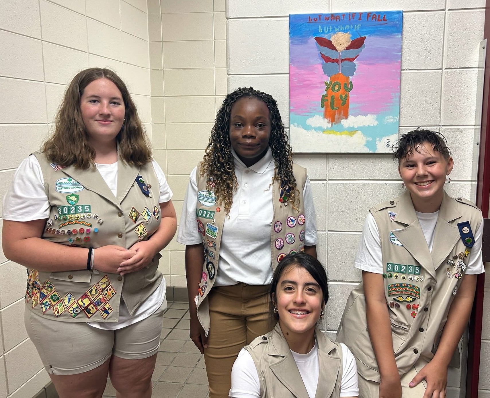 Four Girl Scouts from Troop 30235 in Effingham County earned their Silver Award in 2025